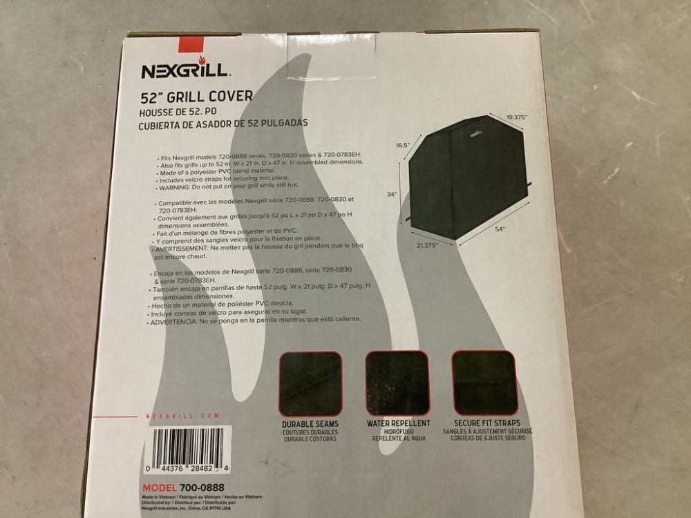 Nexgrill Grill Cover 52 in. - Image 5 - Lot 547JF