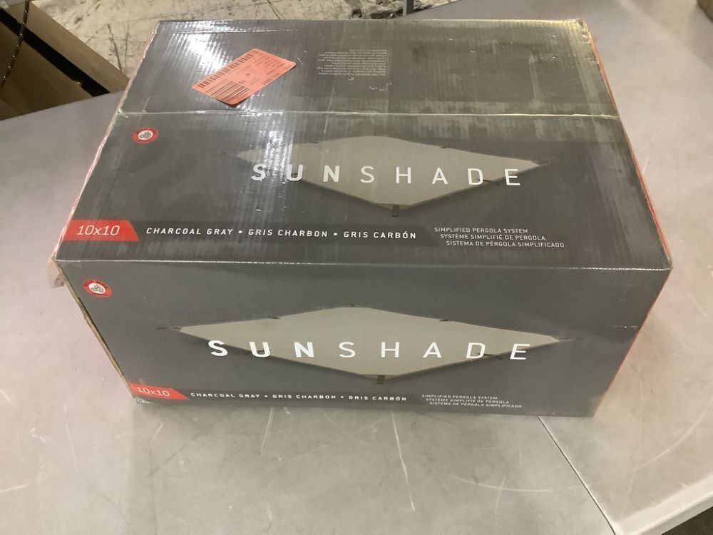 WILD HOG Linx 10 ft. x 10 ft. Charcoal Gray HDPE Pergola Sunshade - Image 2 - Lot 548JF