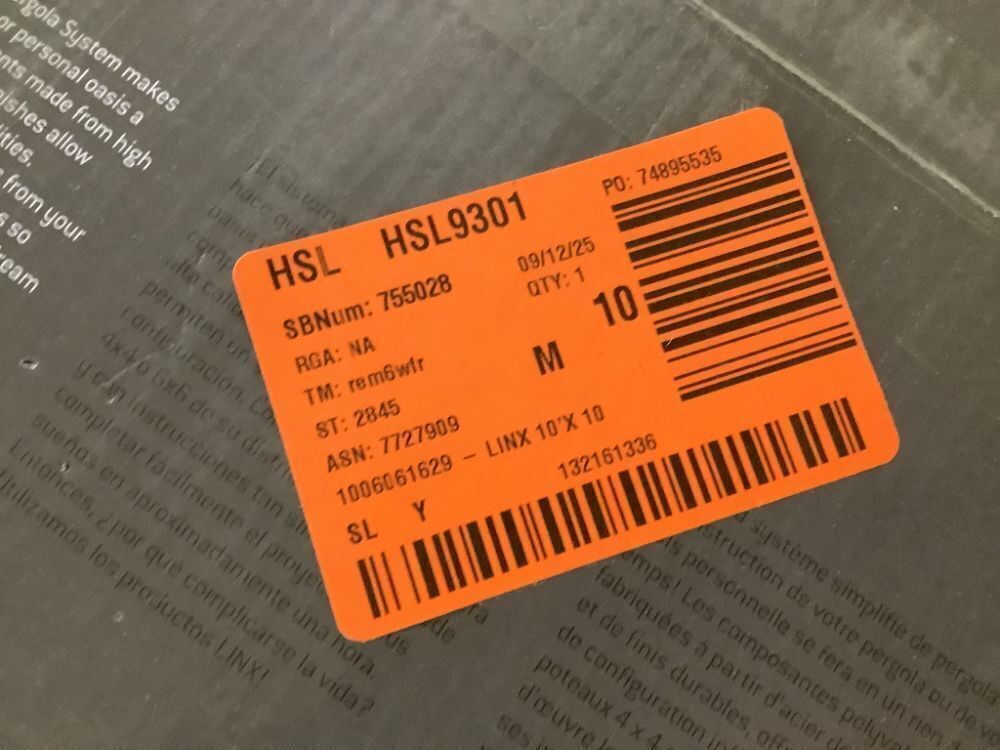 WILD HOG Linx 10 ft. x 10 ft. Charcoal Gray HDPE Pergola Sunshade - Image 4 - Lot 548JF