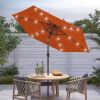 7.5 ft. Solar Lighted LED Patio Market Crank and Tilt Umbrella - Thumbnail 1