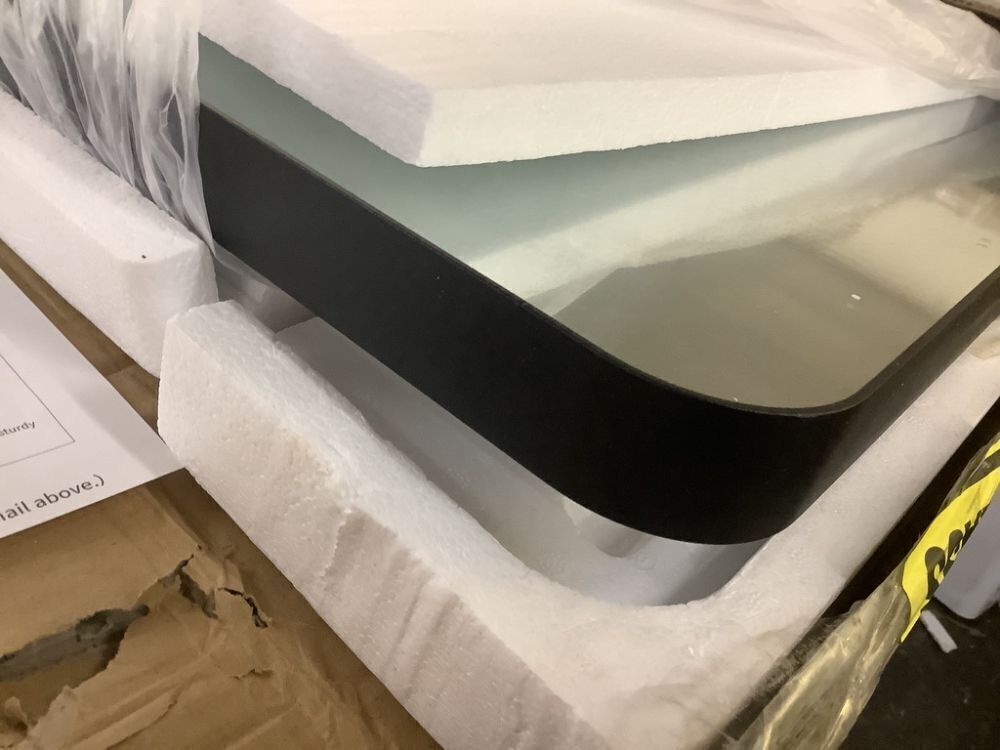 LOAAO 40X36 Inch Matte Black Framed Mirror - Image 4 - Lot 642JF