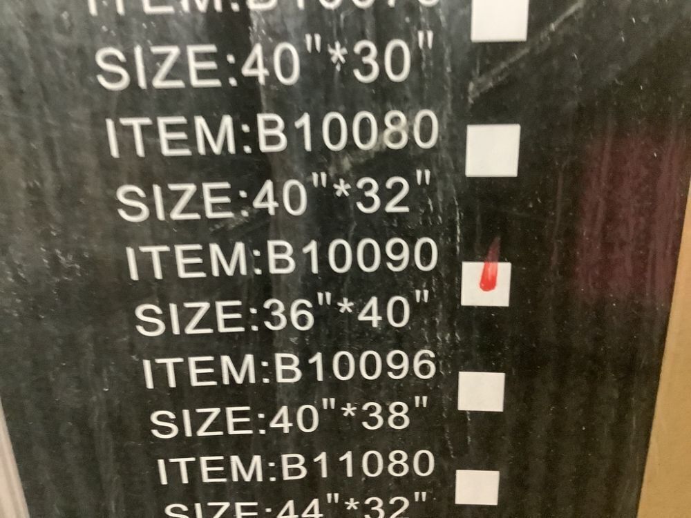 LOAAO 40X36 Inch Matte Black Framed Mirror - Image 7 - Lot 642JF