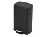 Innovaze 1.3 Gal. Rectangular Matte Black Step-On Trash Can with Lid and Inner Bucket - Thumbnail 1