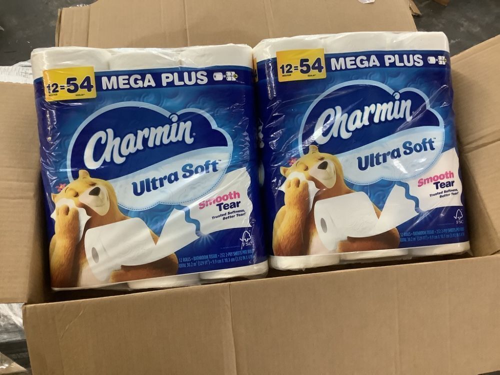 Charmin Ultra-Soft Smooth Tear Toilet Paper, 24 Mega Plus Rolls - Image 1 - Lot 646JF