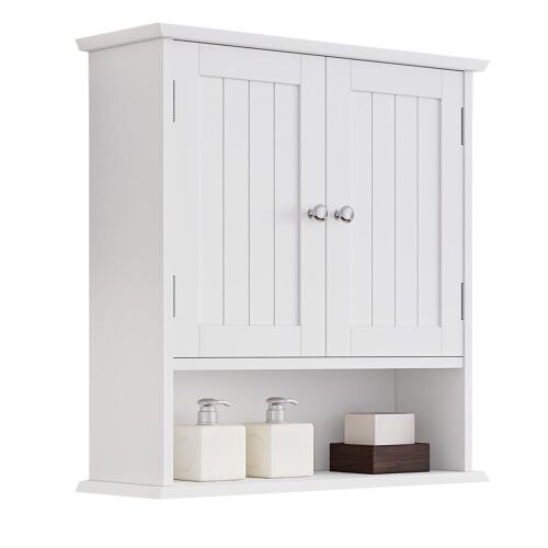 Bathroom Wall Cabinet with 2 Doors and Adjustable Shelves - Lot 747