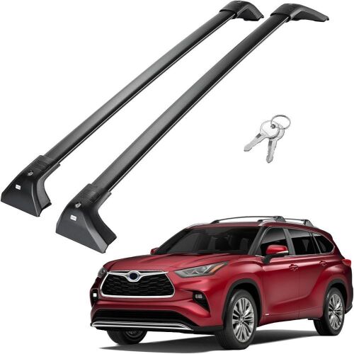 JOYTUTUS Lockable Car Roof Rack Cross Bars for Toyota Highlander 2020-2025 XLE, XSE - Lot 749