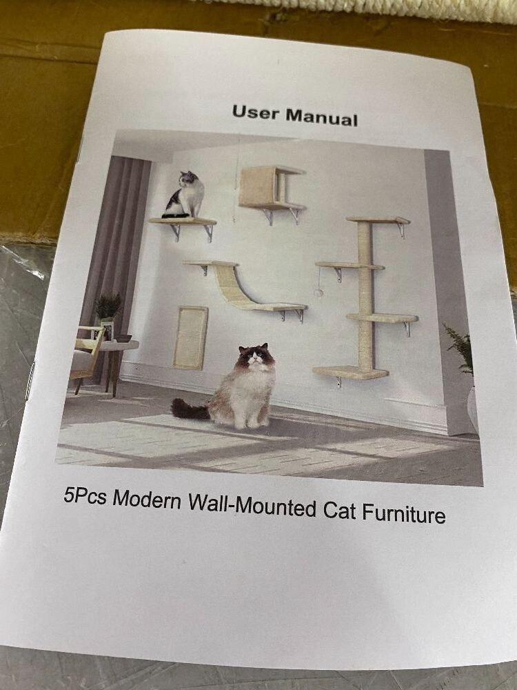 5pc Wall-Mounted Cat Furniture - Image 3 - Lot 408