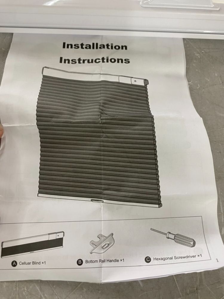 Tonature No Drill Cellular Shades, White, 33" x 64" - Image 3 - Lot 404