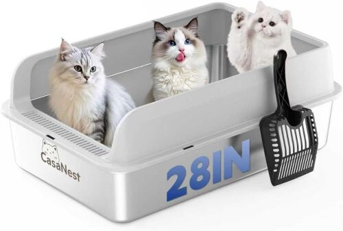 Large Stainless Steel Cat Litter Box - Lot 400