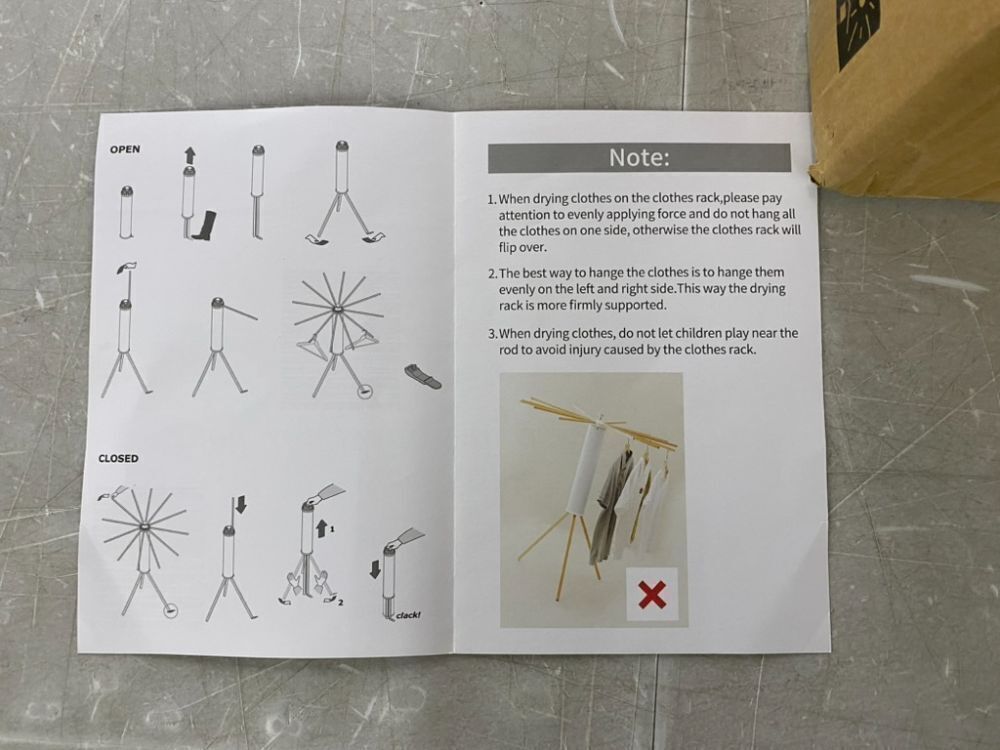 JOOM Tripod Clothes Drying Rack - Image 4 - Lot 410