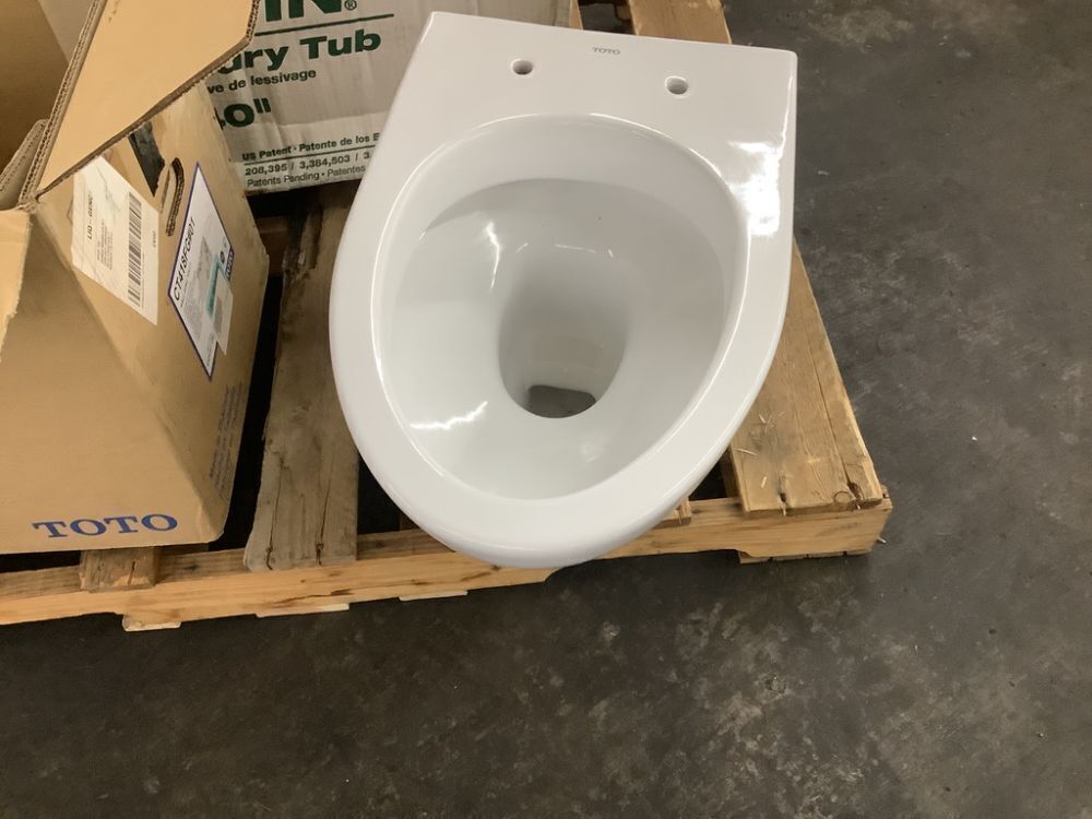 TOTO Aquia Wall-Hung Elongated Toilet Bowl - Image 4 - Lot 490SK