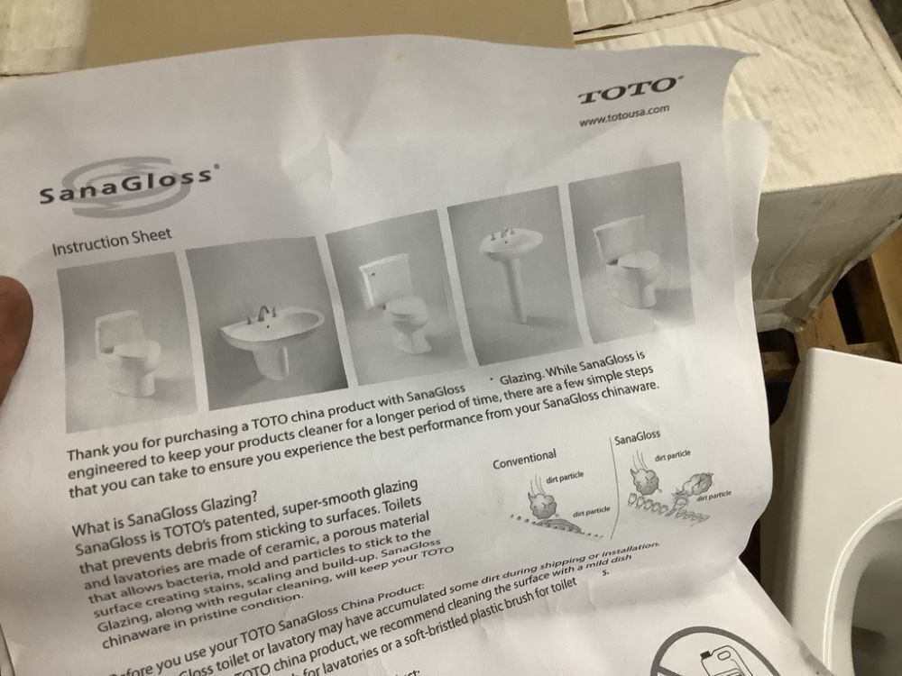 TOTO Aquia Wall-Hung Elongated Toilet Bowl - Image 5 - Lot 490SK