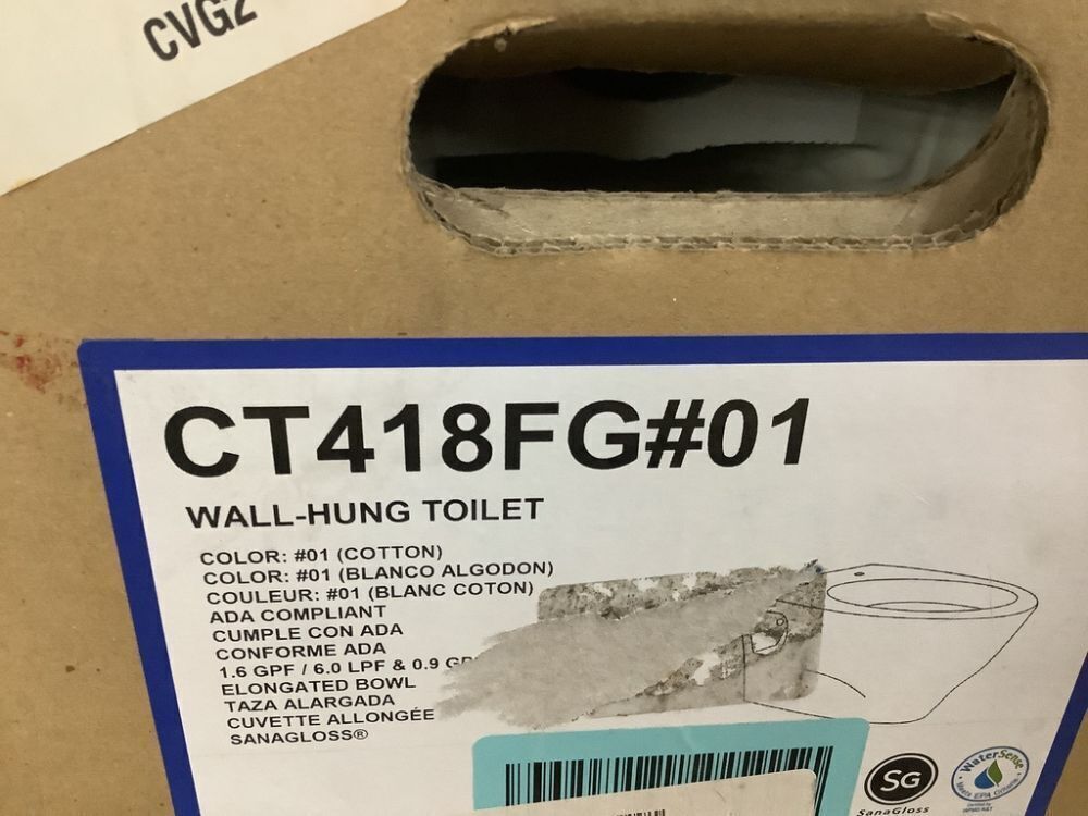 TOTO Aquia Wall-Hung Elongated Toilet Bowl - Image 7 - Lot 490SK