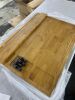 Solid Wood Cutting Board and Stovetop Cover with Detachable Legs and Juice Groove, 32x23.5inches - Thumbnail 4
