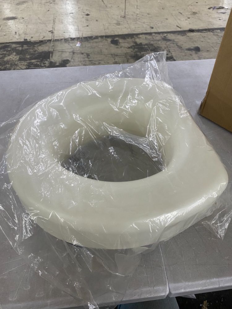 HealthSmart Enhanced Comfort 5" Raised (Round) Toilet Seat Riser - Image 2 - Lot 502