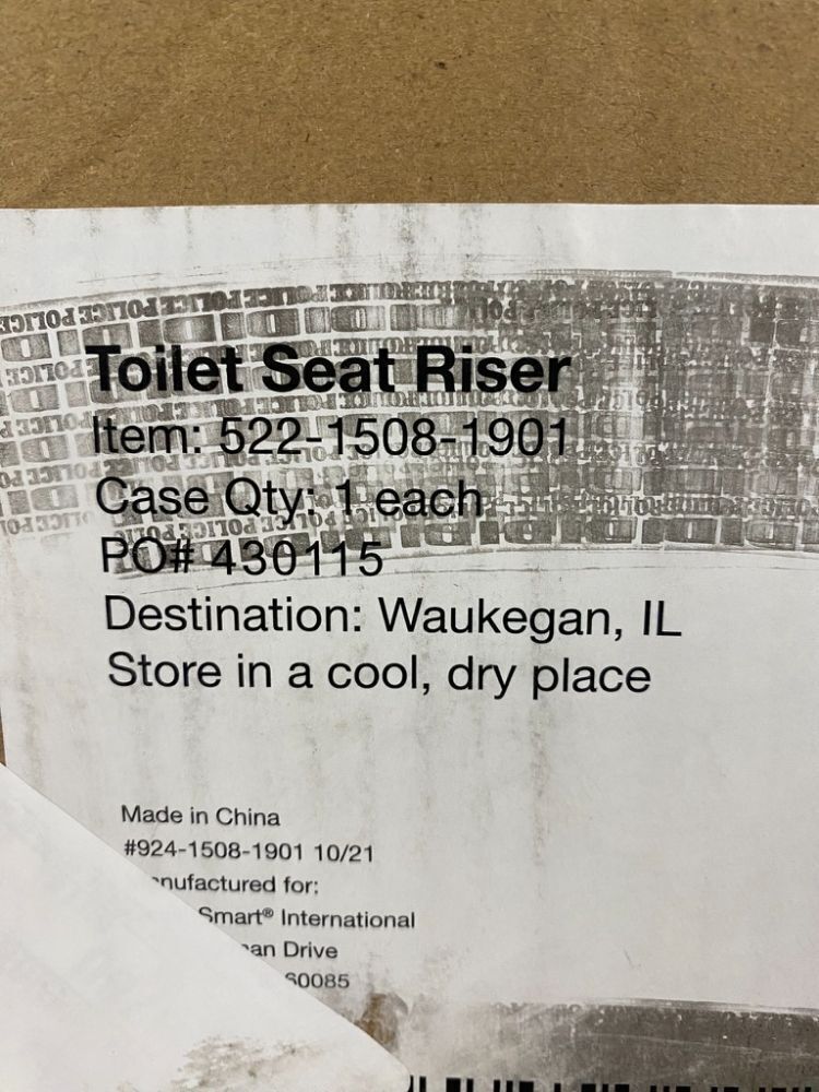 HealthSmart Enhanced Comfort 5" Raised (Round) Toilet Seat Riser - Image 5 - Lot 502