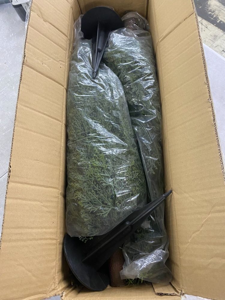 3FT Artificial Cedar Topiary Trees with Ground Spike, Set of 2 - Image 3 - Lot 492