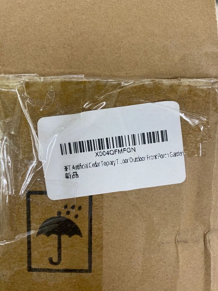 3FT Artificial Cedar Topiary Trees with Ground Spike, Set of 2 - Image 6 - Lot 492