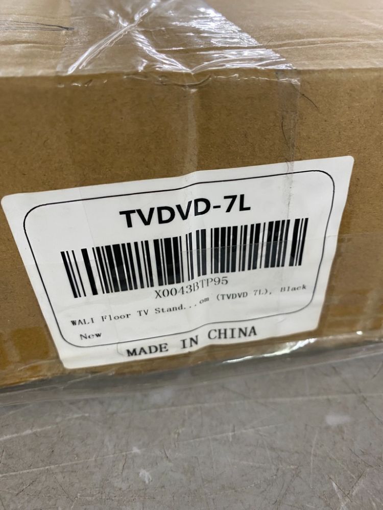 WALI Floor TV Stand with LED Lights for 32-75 inch TV up to 110 lbs - Unknown if Hardware is Complete - Image 6 - Lot 504
