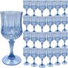 LEYIQU Plastic Wine Glasses, 24, Blue - Thumbnail 1