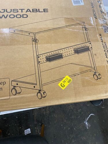 Mobile Height Adjustable CPU Cart - No Hardware or Instructions - Lot 512