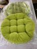 Lot of (4) Green Round Chair Cushions 22.5" - Thumbnail 1