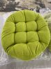 Lot of (4) Green Round Chair Cushions 22.5" - Thumbnail 2