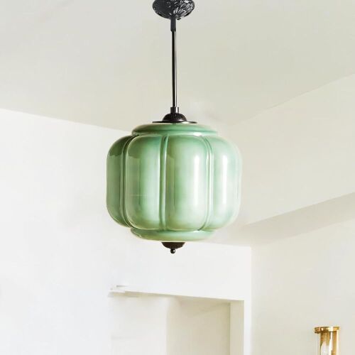 Antique Milk Glass Ceiling Light Fixture - Lot 513