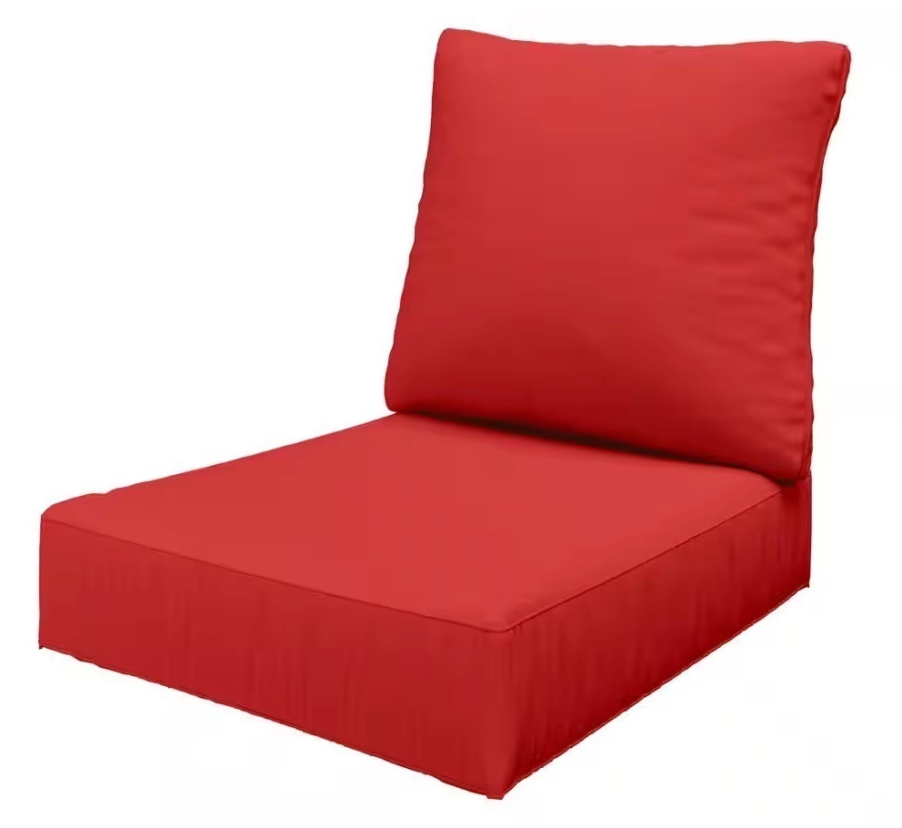 Lot of (6) 24 in. x 24 in. x 6.5 in. Outdoor Deep Seating Lounge Chair Cushion with Backrest Red - Image 1 - Lot 122JF