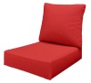Lot of (6) 24 in. x 24 in. x 6.5 in. Outdoor Deep Seating Lounge Chair Cushion with Backrest Red - Thumbnail 1