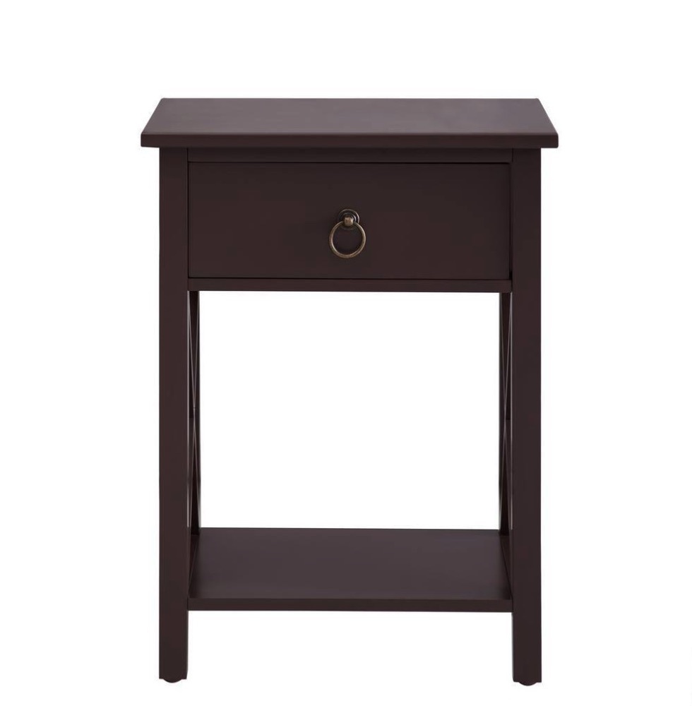 1-Drawer Wooden End Table with Storage Shelf for Small Spaces - Image 1 - Lot 126JF