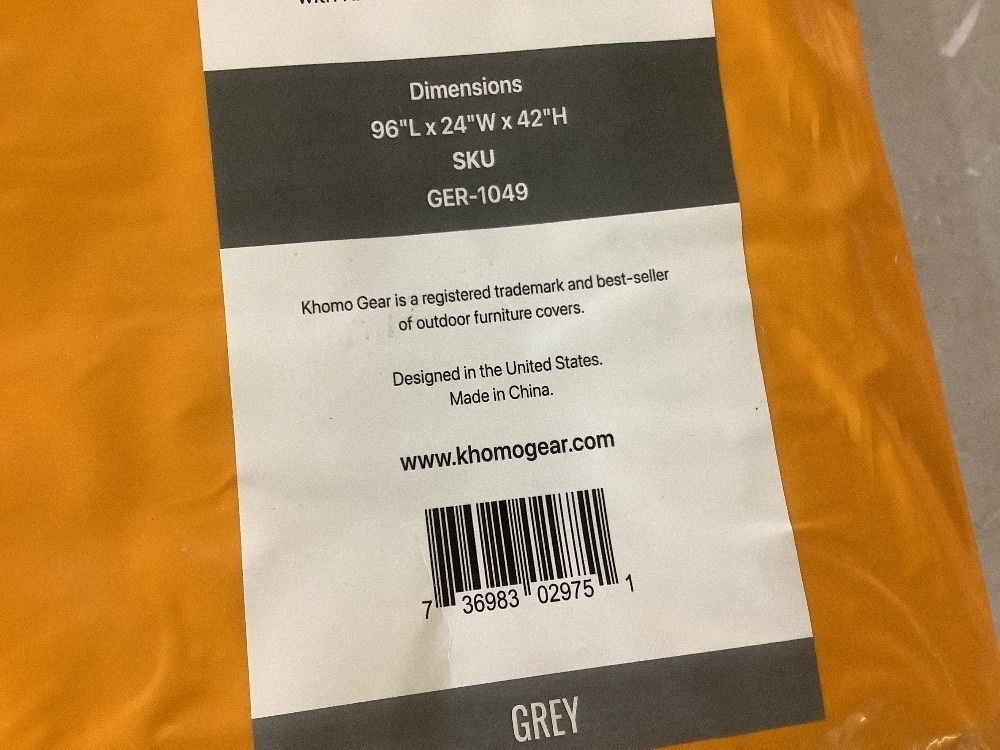 KHOMO GEAR Titan Series 8 ft. Grey Log Rack Heavy-Duty Protector Cover - Image 3 - Lot 731JF