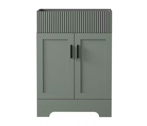 Single Sink Freestanding Bath Vanity Green with White Ceramic Top and Drain Faucet Set 24 in. W. x 19 in. D x 33.7 in. H - Lot 27JF