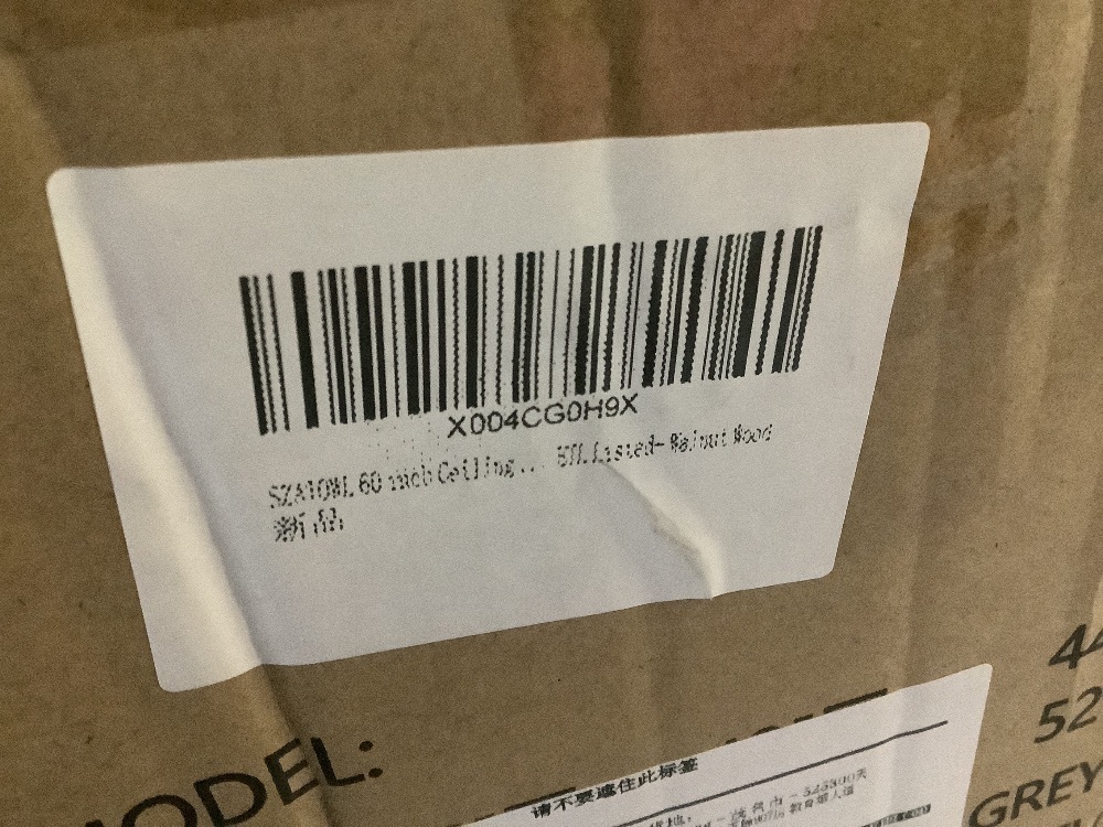 60 inch Outdoor Ceiling Fan without Light, Solid Wood 3 Blades, ETL Listed- Walnut Wood - Image 6 - Lot 138