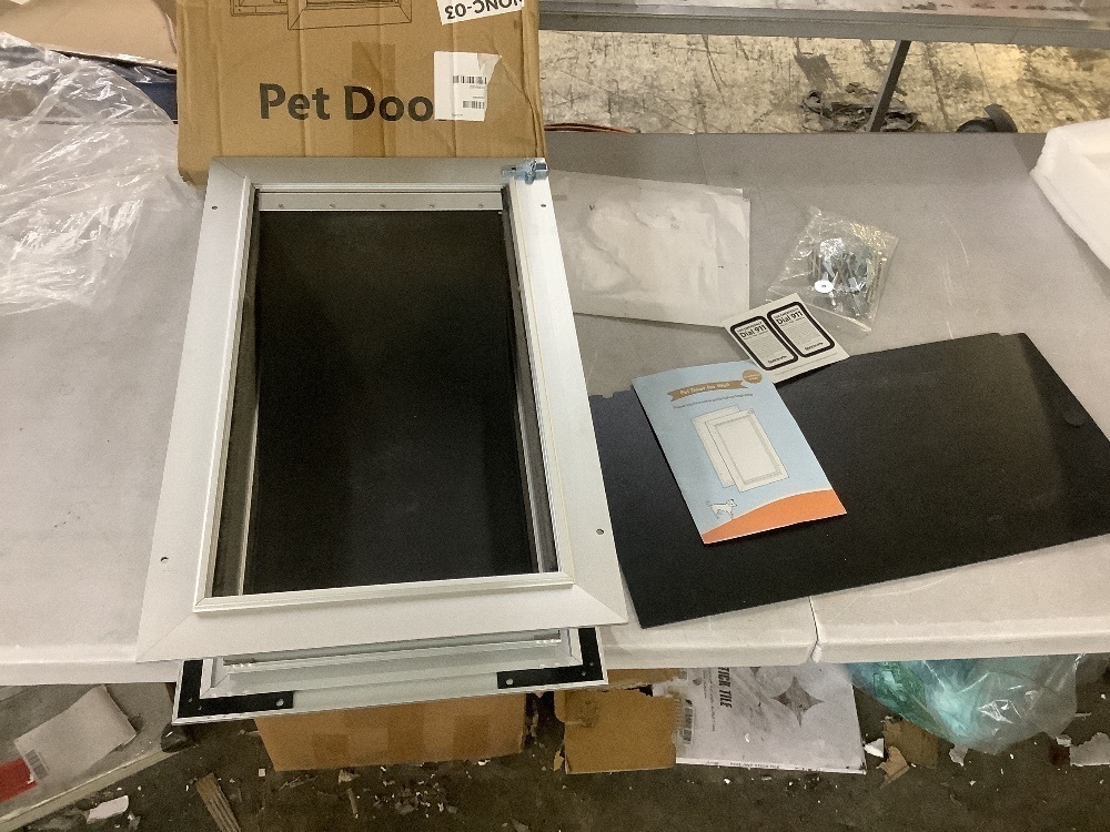 Heavy Duty Aluminum Pet Door with 2 Magnetic Flaps, Wide Telescoping Tunnel, Sliding Lock for Dogs up to 110lb - Image 2 - Lot 139