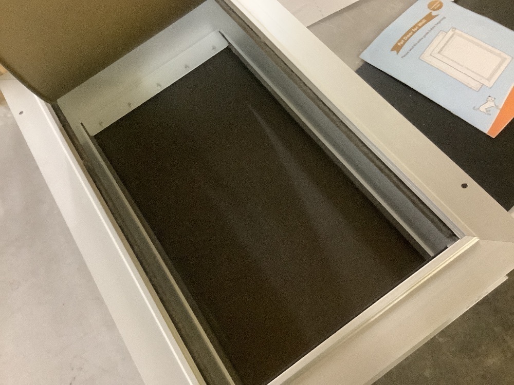 Heavy Duty Aluminum Pet Door with 2 Magnetic Flaps, Wide Telescoping Tunnel, Sliding Lock for Dogs up to 110lb - Image 4 - Lot 139