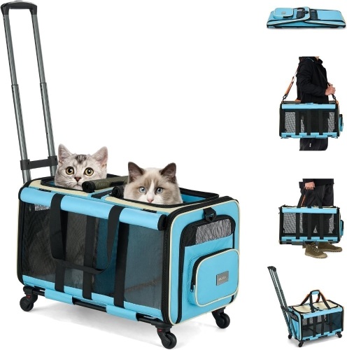 MILADA Rolling Pet Carrier for Travel - Lot 227
