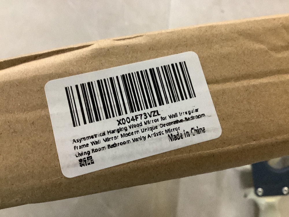 Asymmetrical Hanging Wood Mirror - Image 5 - Lot 228