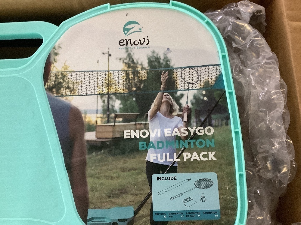 EasyGo Badminton Set with Net, 4 Racket, 4 Birdies, Portable Storage Box - Image 5 - Lot 229