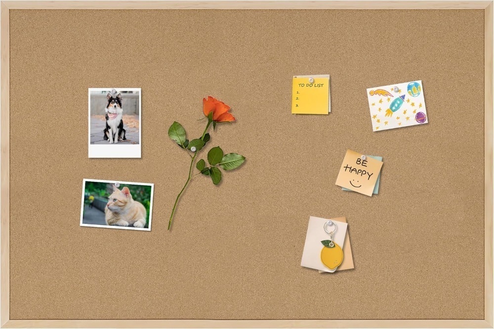 Cork Board Bulletin Board, 36x24 - Image 1 - Lot 328