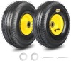GICOOL 4.10/3.50-4 Rubber Tire and Wheel, with 2.25" Offset Hub, 5/8" Sealed Bearings - Thumbnail 1