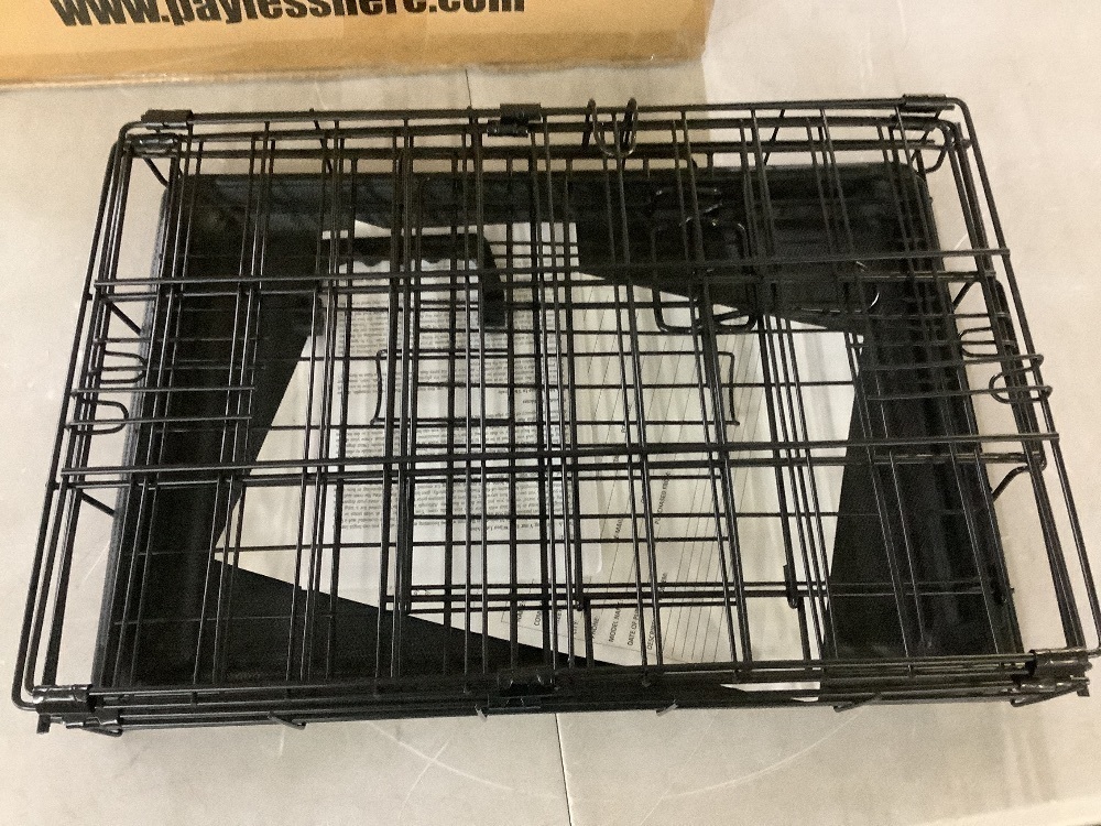 BestPet 18" Foldable Metal Kennel with Single Door, Secure Slide-Bolt Latches, Leakproof Tray - Image 3 - Lot 540