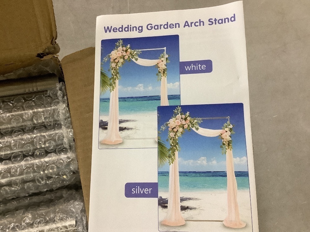 6.8×4 FT Rectangular Metal Arch Backdrop Stand and Support Feet Base - Image 4 - Lot 622