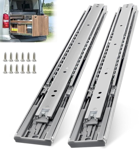 Lot of (2) Pair of Soft Close Heavy Duty Drawer Slides 28 Inch Full Extension Side Mount - Lot 623