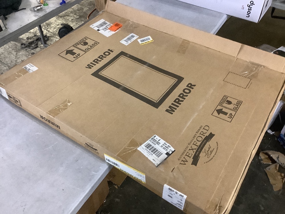 Beveled Edge Framed 29 in. W x 41 in. H Rectangle Wood Black Mirror - Image 2 - Lot 627JF