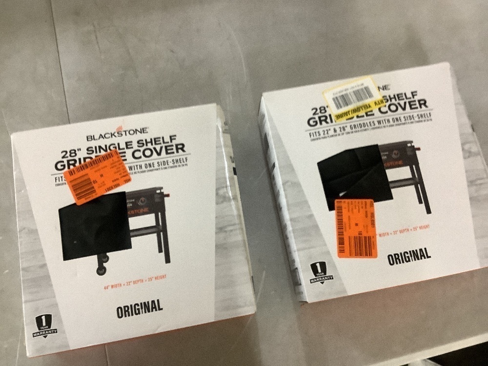 Lot of (2) Blackstone 28” Single Shelf Griddle Cover, 600D Polyester, Black - Image 4 - Lot 722JF