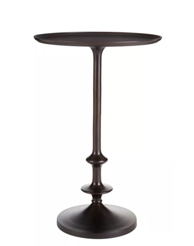 Home Decorators Collection Bellkirk Round Dark Bronze Metal Accent Table (14.5 in. W x 22.25 in. H) - Image 1 - Lot 728JF