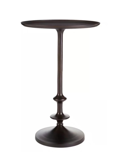Home Decorators Collection Bellkirk Round Dark Bronze Metal Accent Table (14.5 in. W x 22.25 in. H) - Lot 728JF