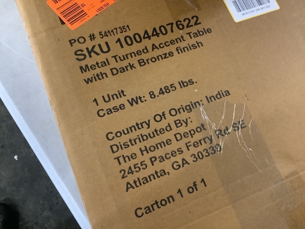 Home Decorators Collection Bellkirk Round Dark Bronze Metal Accent Table (14.5 in. W x 22.25 in. H) - Image 5 - Lot 728JF