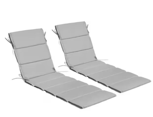 26 in. x 80 in. 2-Piece Outdoor Chaise Lounge Cushions - Lot 422